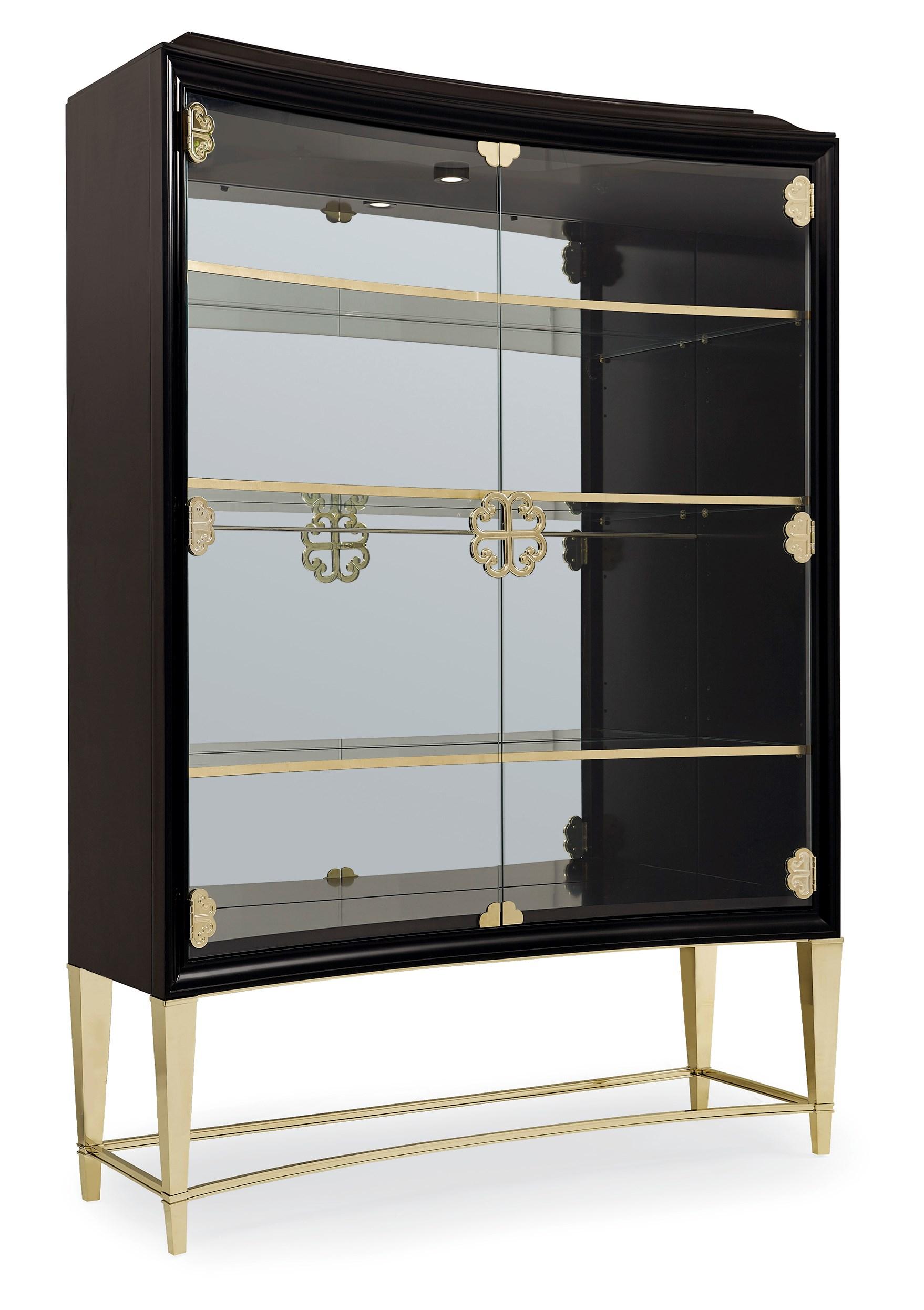

    
Ebony & Gold Finish THE CONNOISSEURS DISPLAY CABINET by Caracole
