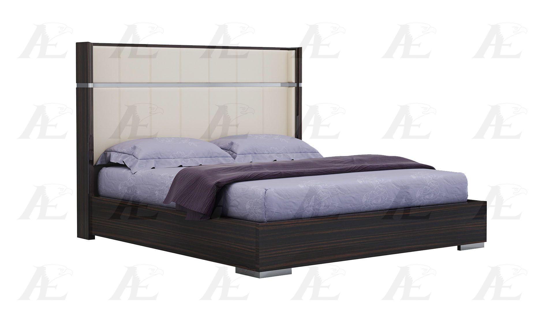 

    
Ebony Lacquer Queen Bedroom Set w/Chest 6Pcs American Eagle P100-BED-Q Modern
