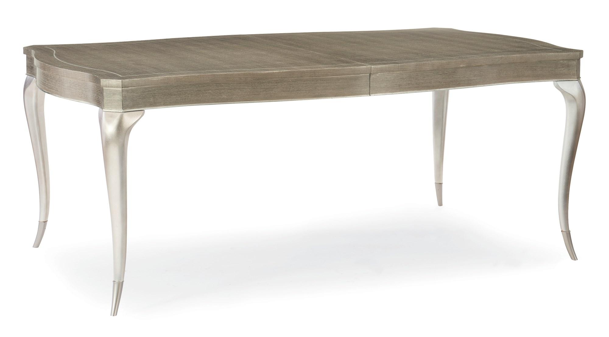 Contemporary Dining Table AVONDALE RECTANGLE DINING TABLE C022-417-201 in Driftwood, Silver 