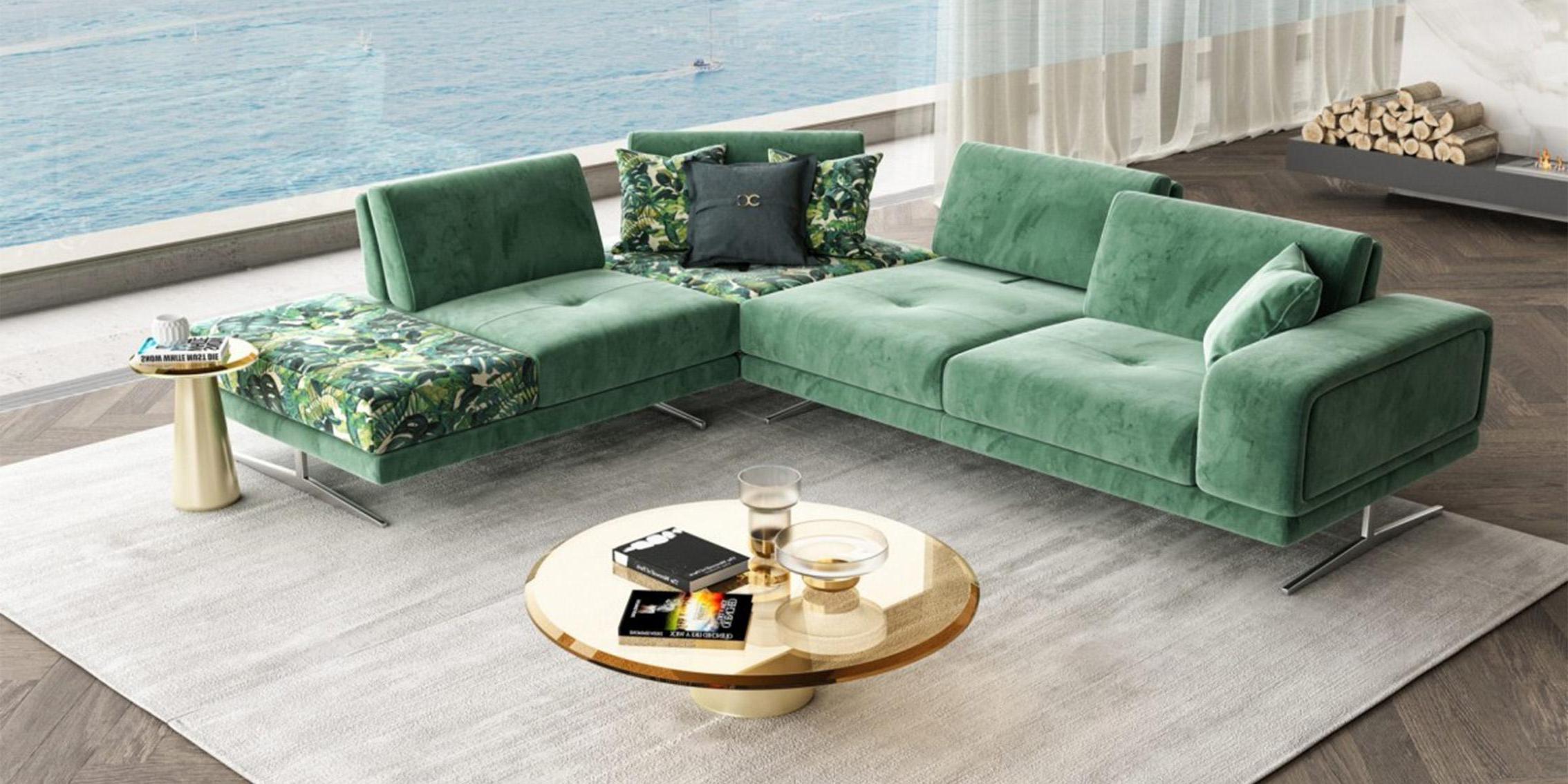 

    
Emerald Velvet Sectional Sofa LEFT Coronelli Collezioni Mood VIG Made in Italy
