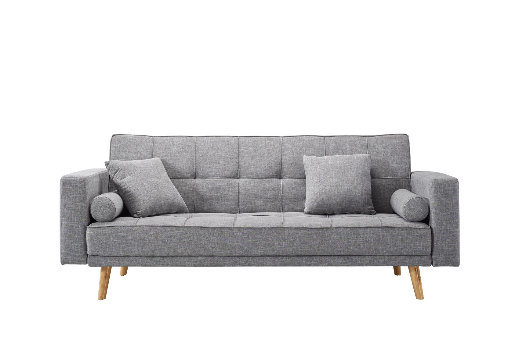 

    
Contemporary Grey Fabric 3 Seat Sofa-bed Modern Chic ESF 116

