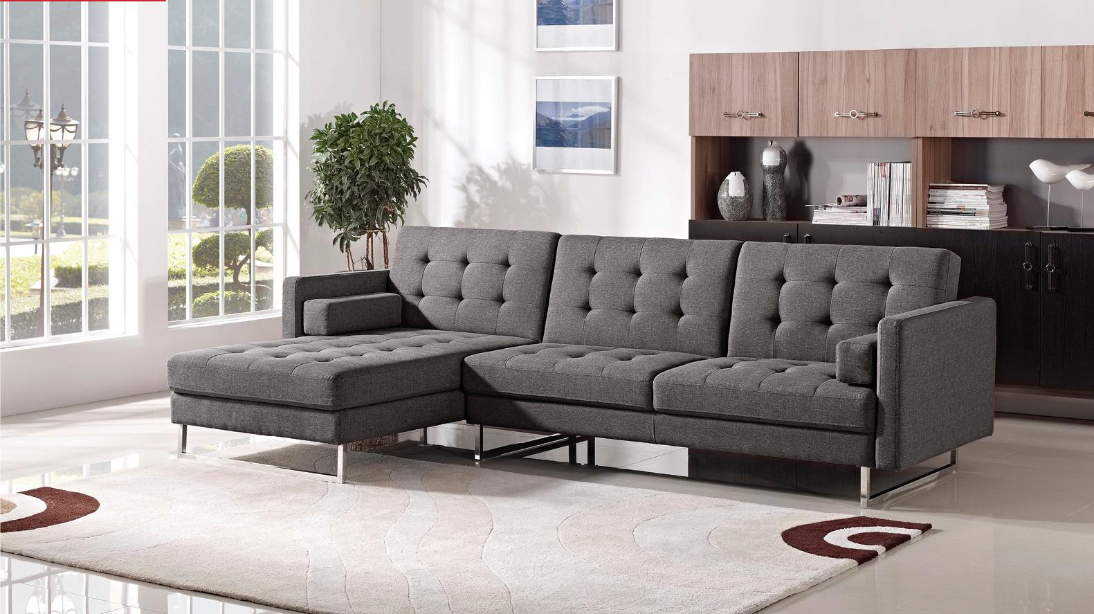 

    
Gray Modular Tufted Fabric Sectional Sleeper Left Hand Chase ESF 1471
