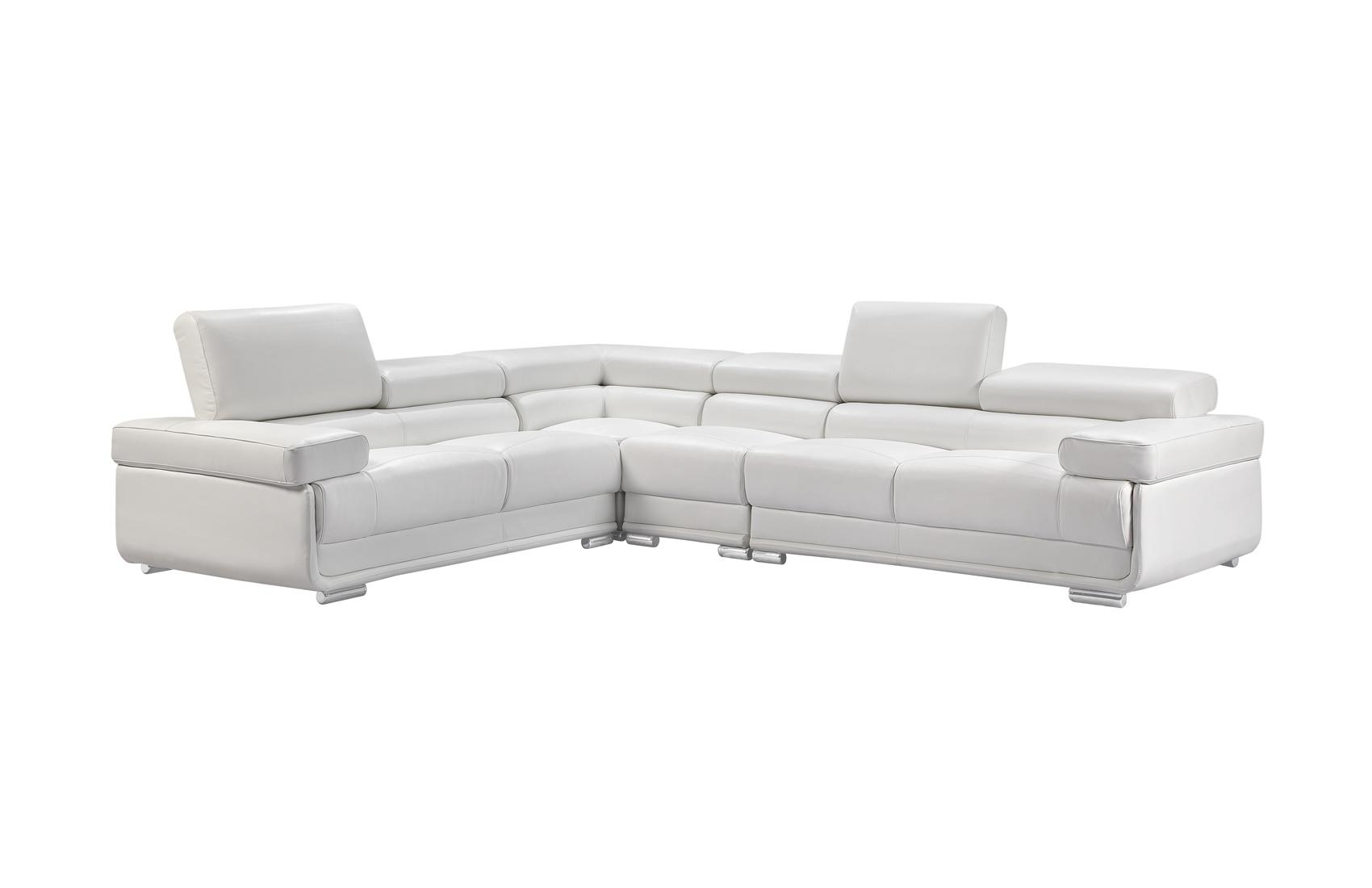 

    
White Leather Luxury Modular Sectional Sofa Modern ESF 2119
