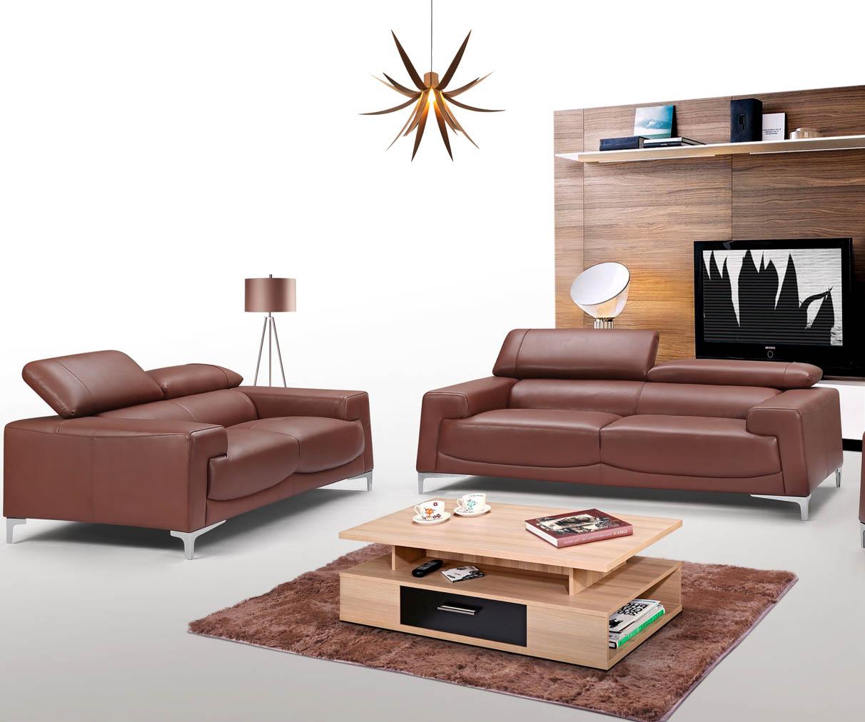 

    
Saddle Brown Top-grain Leather Sofa & Loveseat Set 2Pcs Contemporary ESF 2537

