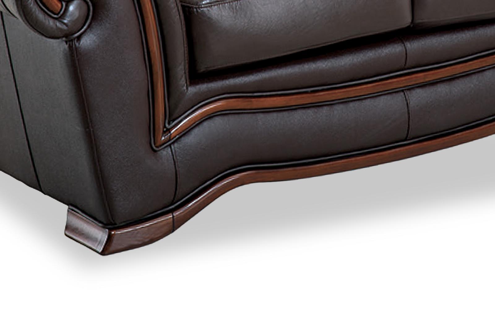 

    
ESF-262-3PC Dark Brown Full Italian Leather Living Room Sofa Set 3Pcs Modern ESF 262
