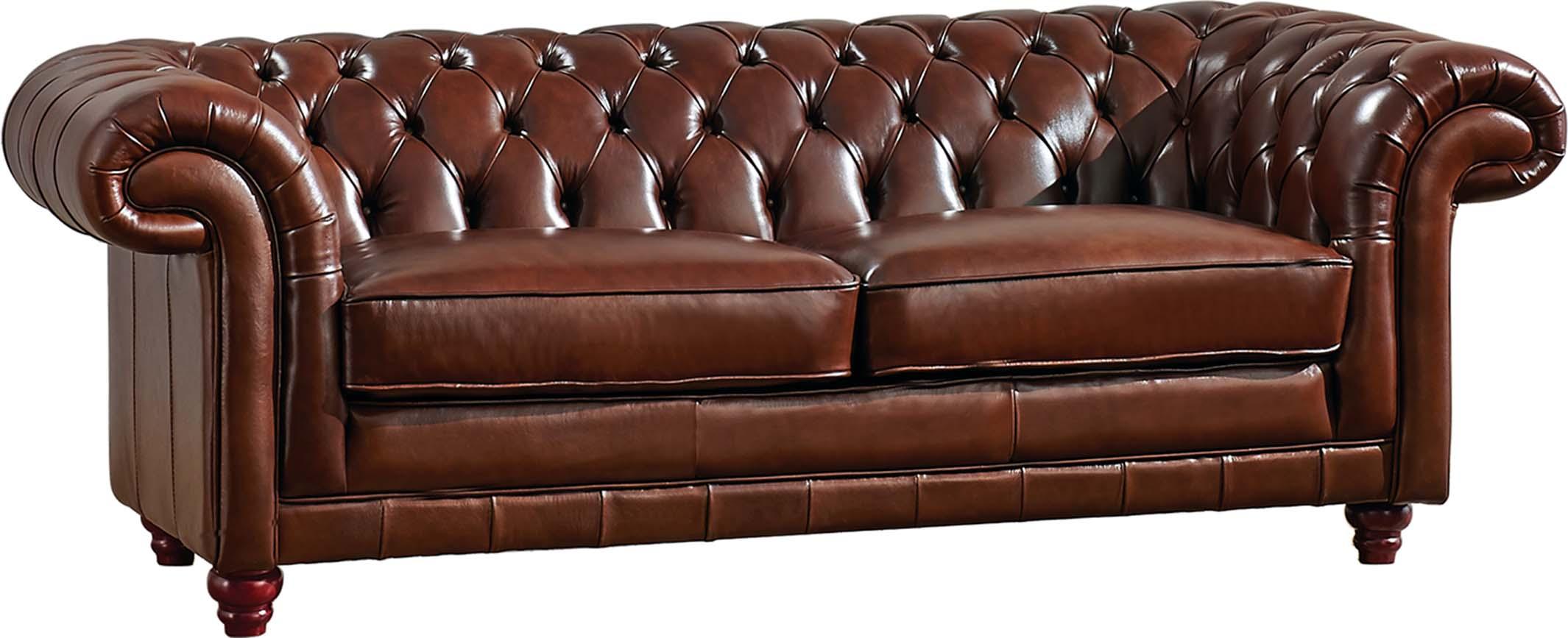 

    
ESF 288 Contemporary Luxury Chocolate Italian Leather Living Room Sofa Set 2Pcs
