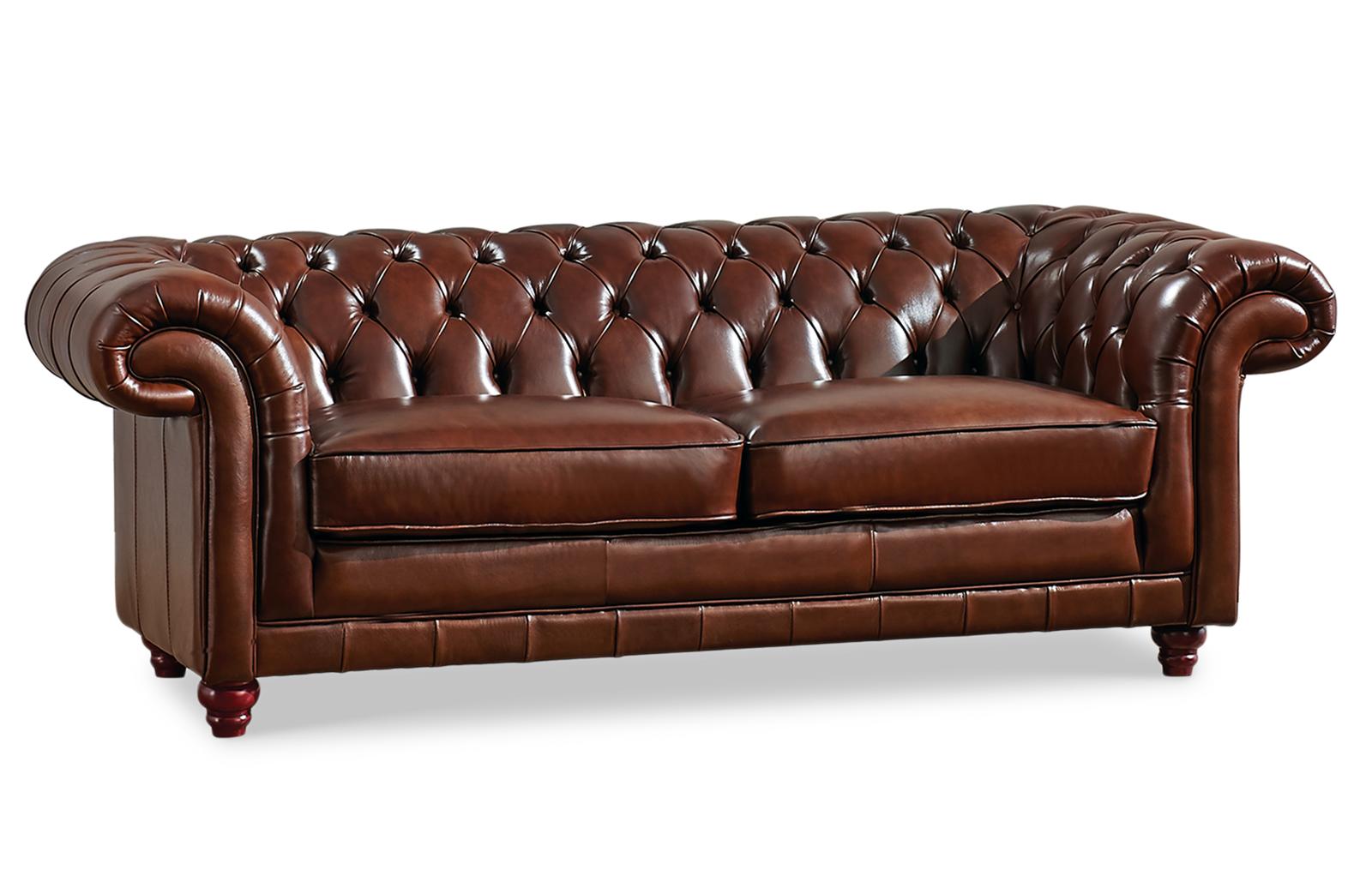 

    
ESF 288 Luxury Chocolate Italian Leather Chesterfield Sofa Contemporary Classic
