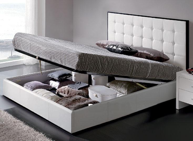 

    
ESF 622 Penelope/Luxury Combo White Leather Storage King Size Bedroom Set 5Pcs

