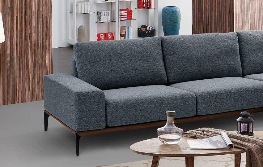 

    
ESF-709 Modern Blue Grey Fabric Sectional Sofa Right Hand Chaise
