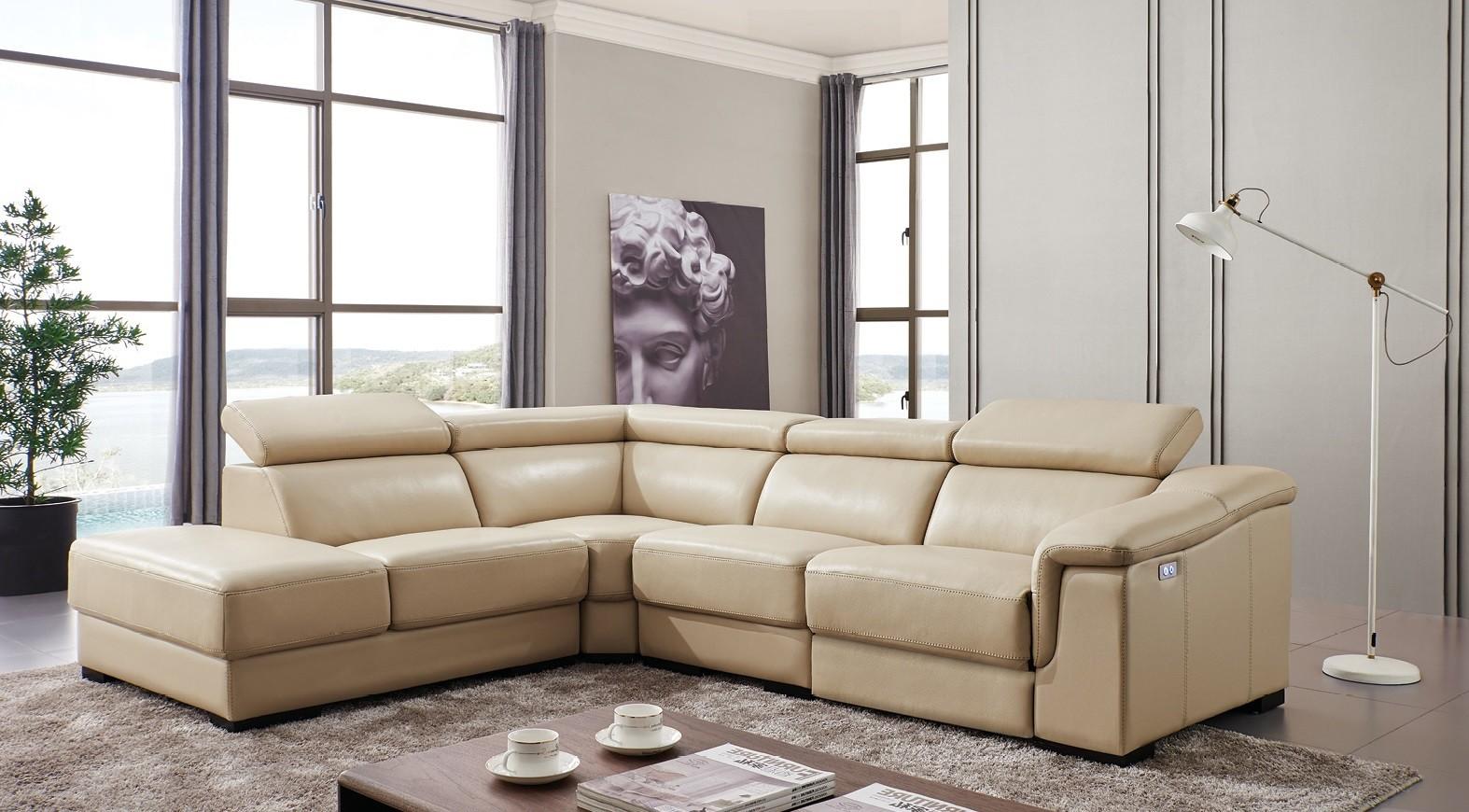 

    
ESF 760 Beige Leather Living Room Sectional Electric Recliner Left Hand Facing
