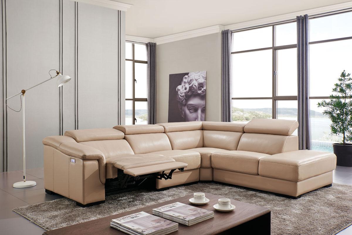 

    
ESF 760 Beige Leather Living Room Sectional Electric Recliner Right Hand Facing
