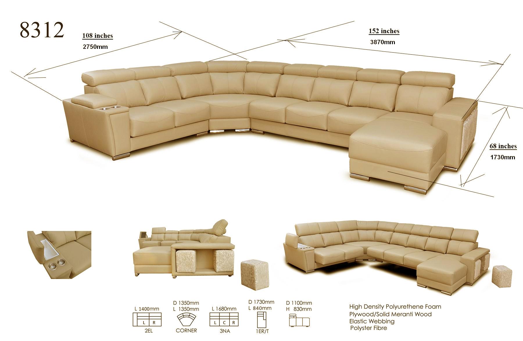 

                    
ESF 8312 Sectional Sofa Beige Leather Purchase 
