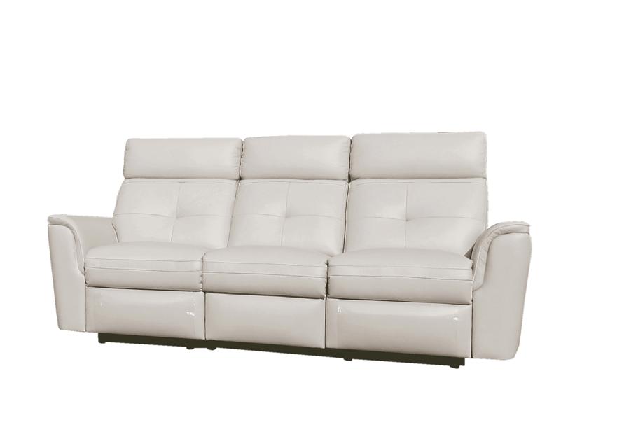 Contemporary Reclining Sofa 8501 85013W-Sofa in White Italian Leather