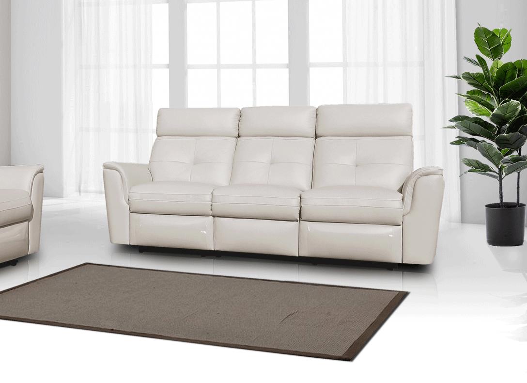 

    
ESF 8501 Reclining Sofa White 85013W-Sofa
