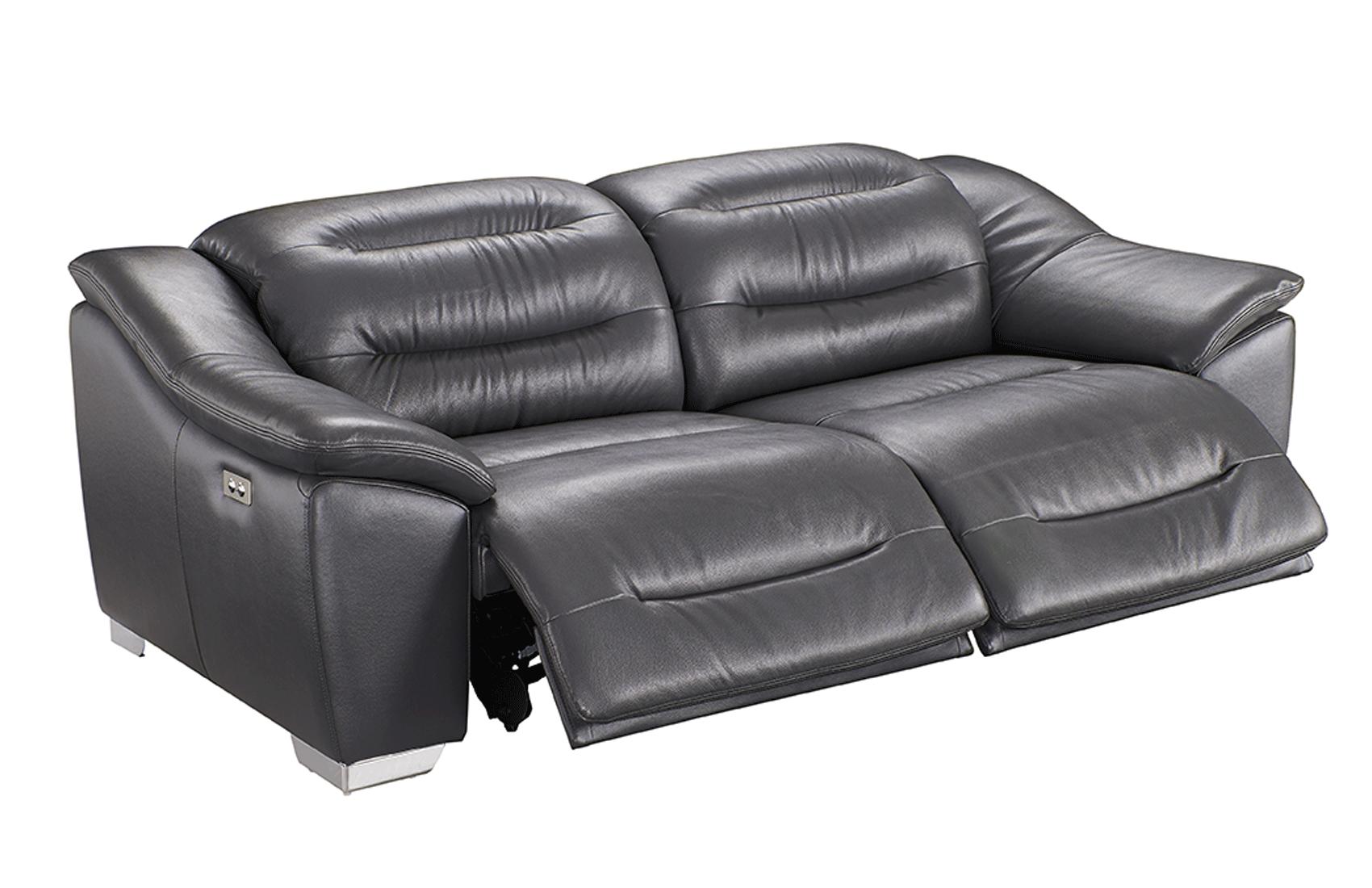 

    
Dark Grey Top-Grain Leather Electric Recliner Sofa Contemporary ESF 972-3
