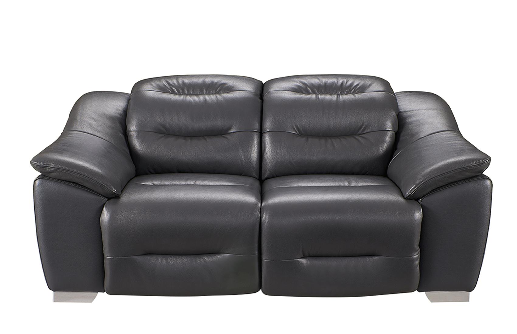 

    
 Order  Dark Grey Top-Grain Leather Electric Recliner Sofa Set 2Pcs Contemporary ESF 972
