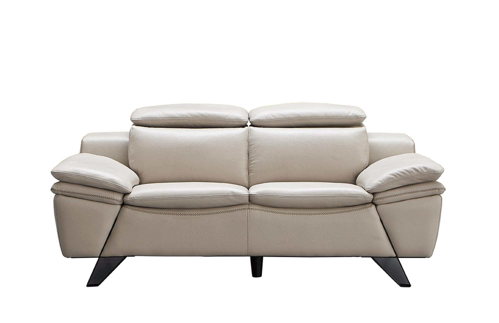 

    
Light Grey Top-Grain Leather Sofa Set 3Pcs W/ Adjustable Headrests Contemporary ESF 973
