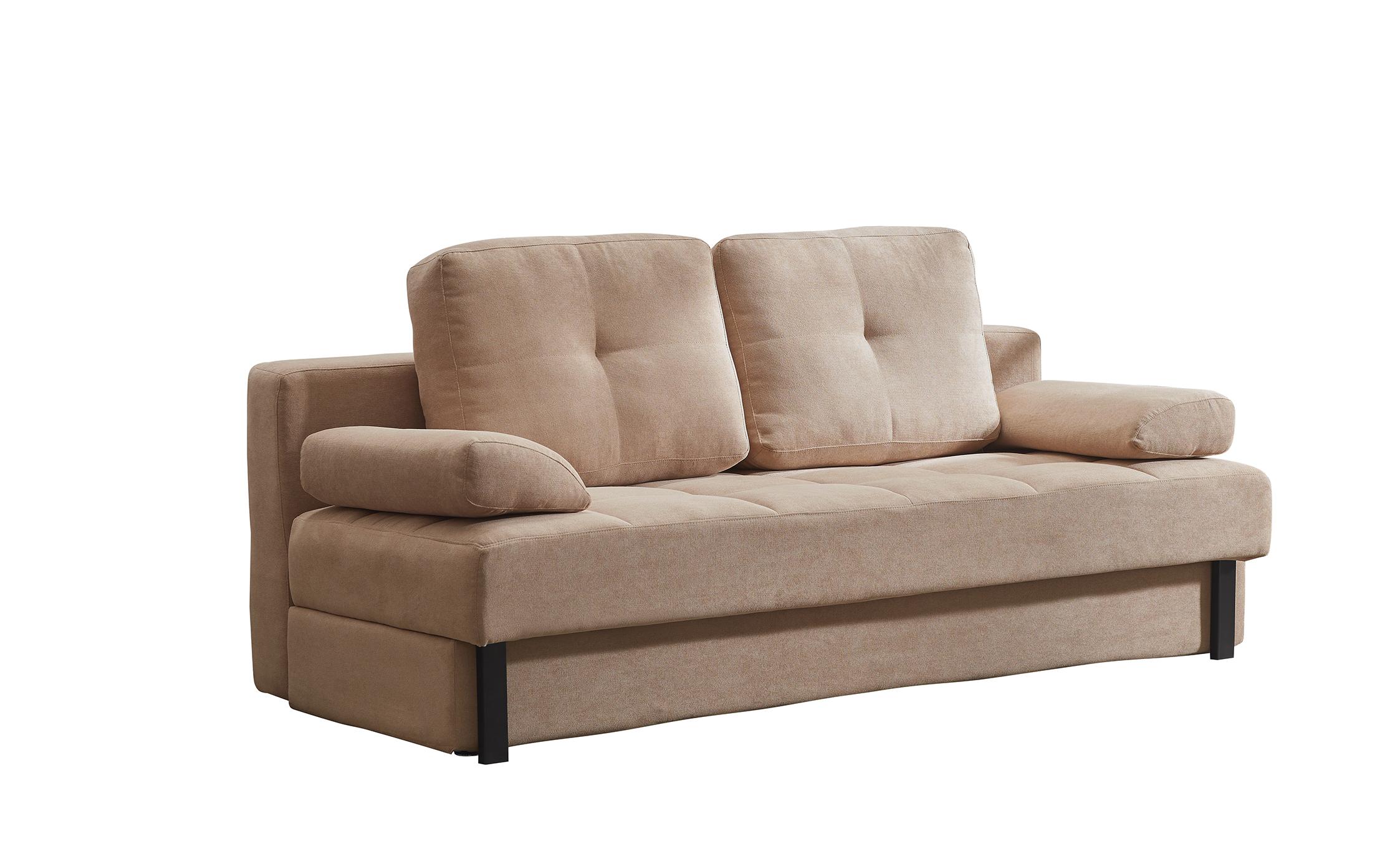 

    
ESF 98 Contemporary Beige Fabric 3 Seat Sofa-bed Modern Chic
