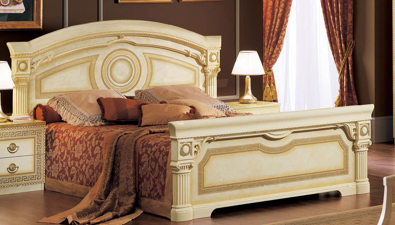 

    
ESF-Aida-EK-2N-3PC Ivory Gold Lacquer Finish King Bedroom Set 3Pcs Classic Made in Italy ESF Aida
