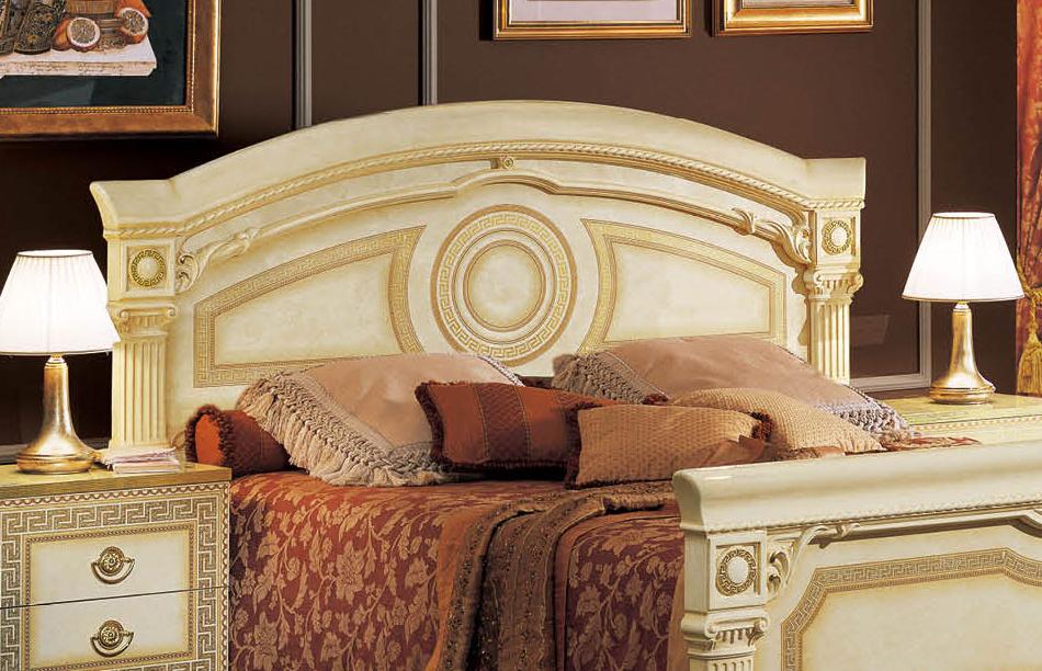 

                    
Buy Lacquer Finish King Bedroom Set 5Pcs Made in Italy ESF Aida Ivory Gold
