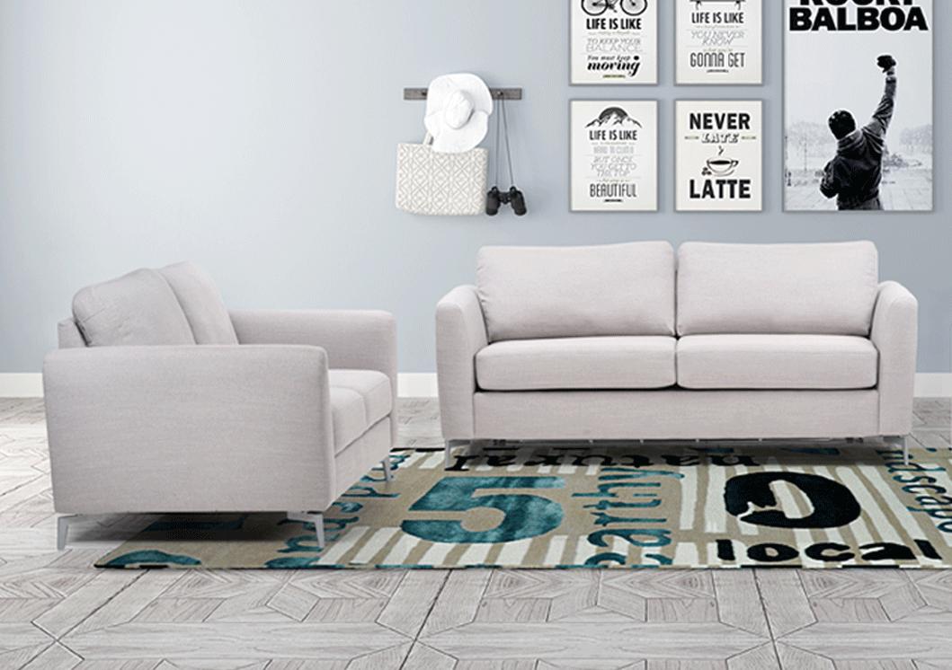 

    
Light Grey Fabric Sofa Bed & Loveseat Set 2Pcs Contemporary ESF Alex
