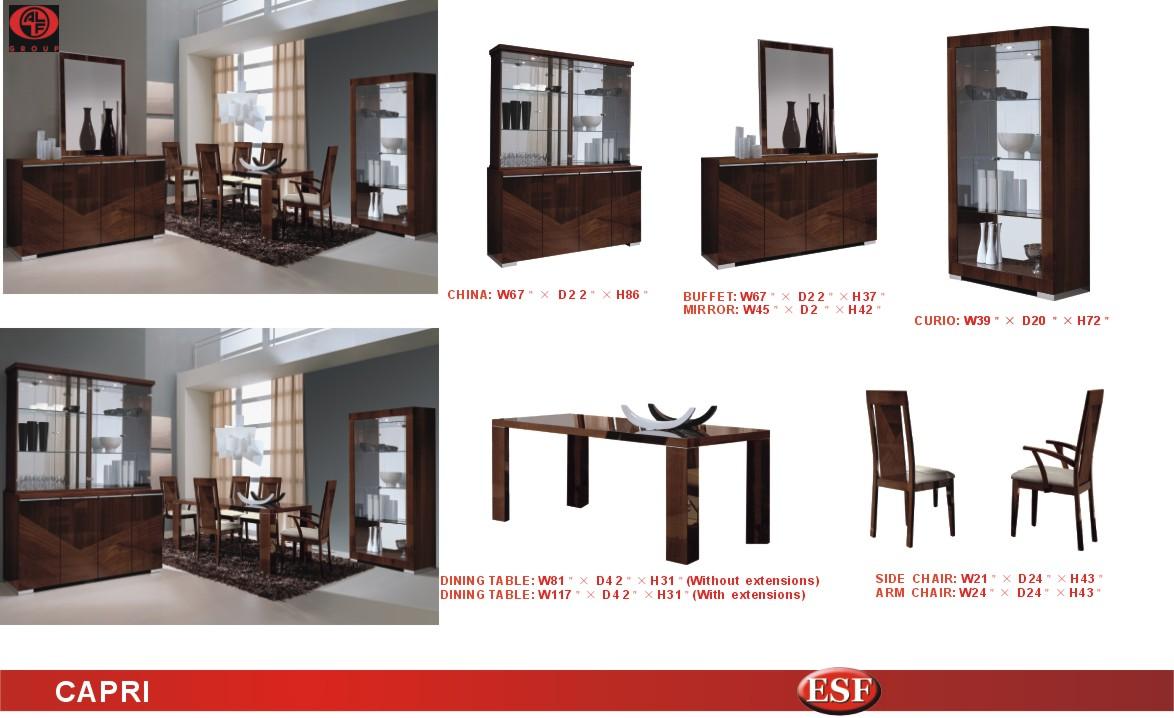 

    
ESF ALF Capri-DT-Set-7 ESF Dining Table Set
