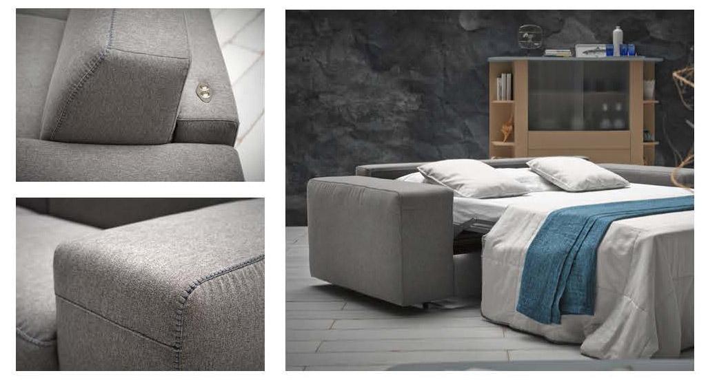 

    
ESF Atila Modern Powered Grey Fabric Sofa-Bed  Made in Spain SPECIAL ORDER
