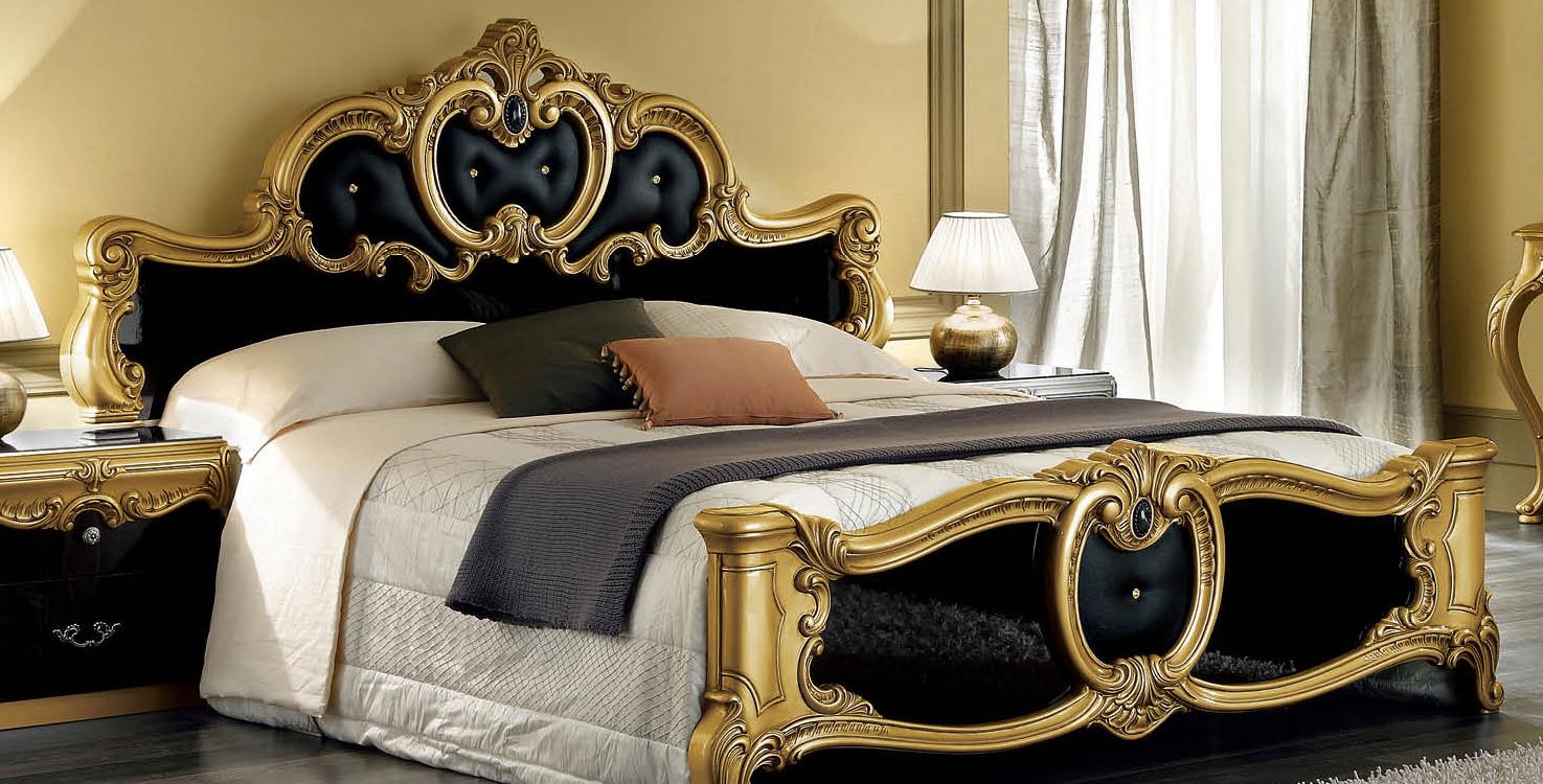 

                    
Buy ESF Barocco Luxury Glossy Black Gold King Bedroom Set 5 Classic Made in Italy
