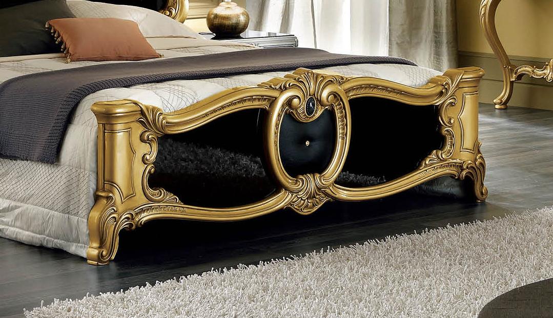 

                    
ESF Barocco Black-Gold Panel Bedroom Set Black/Gold Eco Leather Purchase 
