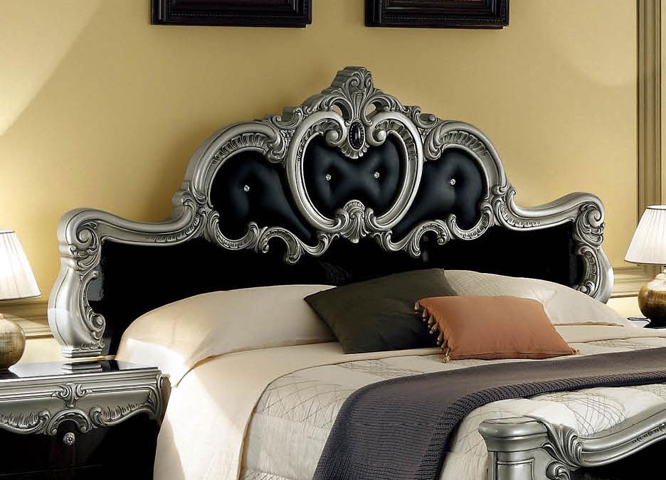 

    
ESF-Barocco-Black-Silver-Q-Set-2 ESF Barocco Luxury Glossy Black Silver Queen Bedroom Set 2 Classic Made in Italy
