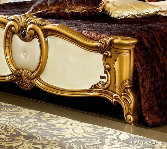 

    
ESF-Barocco-Ivory-Gold-K-N-2PC Luxury Glossy Ivory Gold King Bedroom Set 2Pcs Classic Made in Italy ESF Barocco
