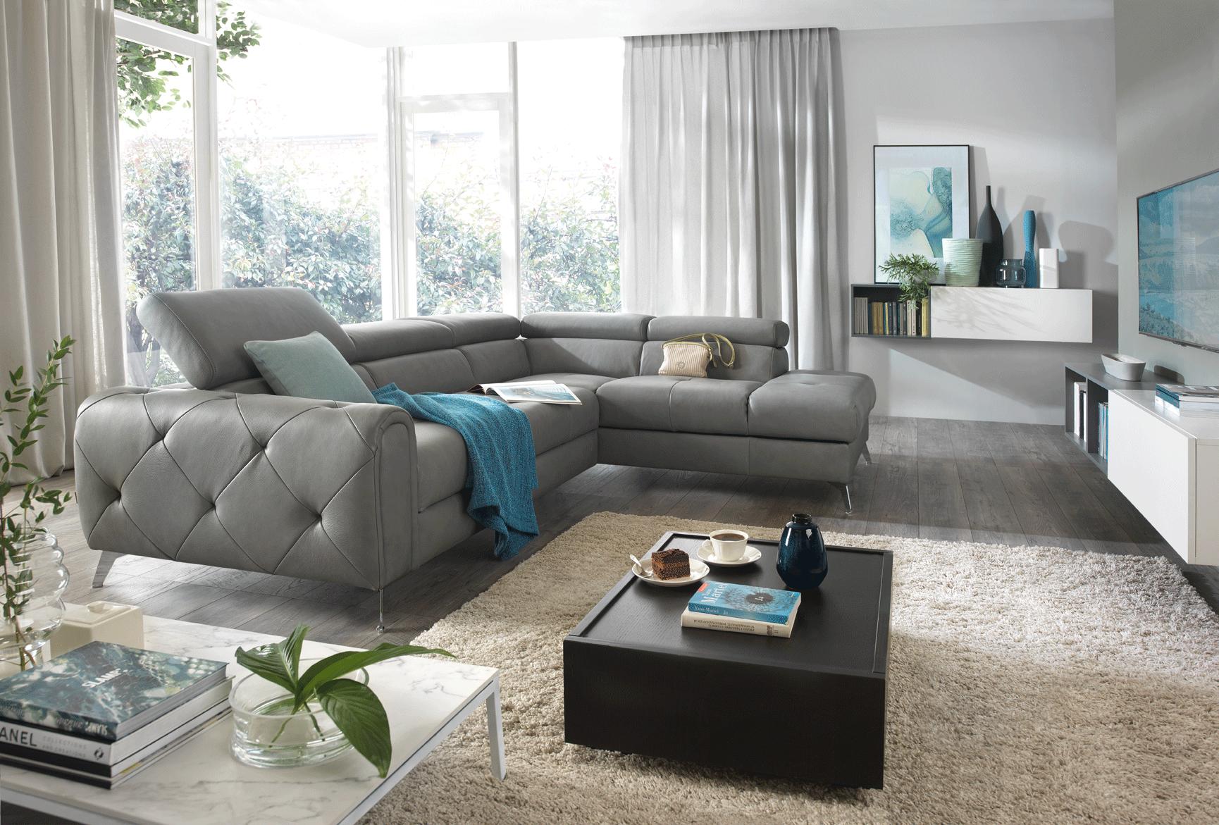 

                    
ESF Camelia Sectional Sofa Bed Gray Genuine Leather Purchase 

