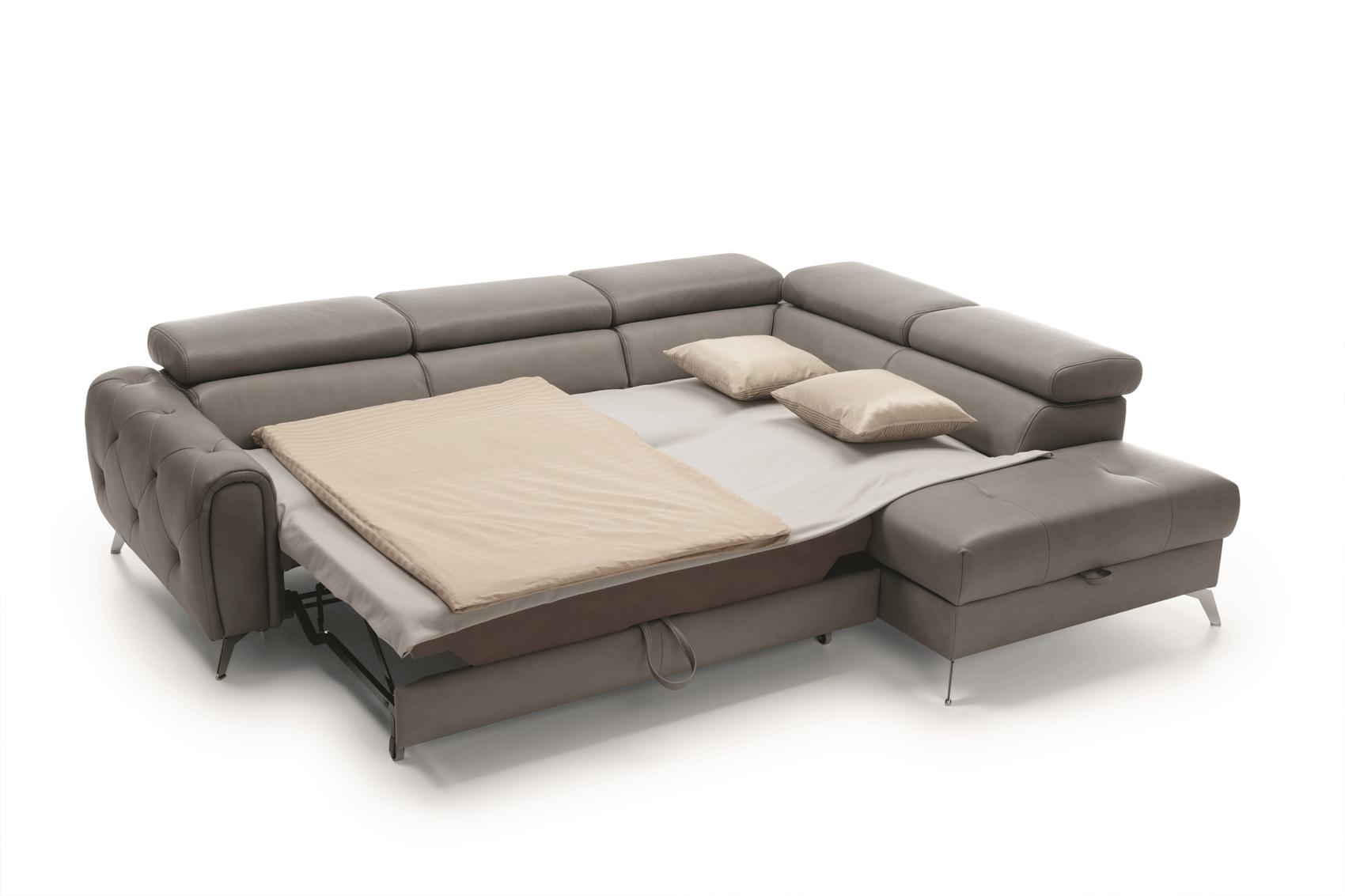 

    
Grey Italian Genuine Leather Sectional Sofa Bed/Storage Modern Right ESF Camelia
