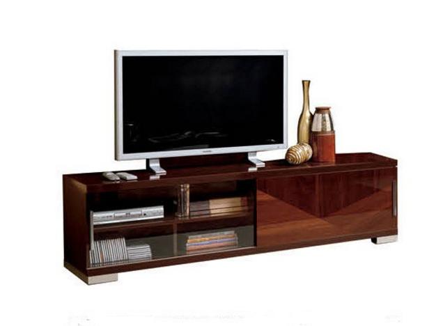 

    
High Gloss Walnut Lacquer TV Stand Made in Italy Contemporary ESF Capri
