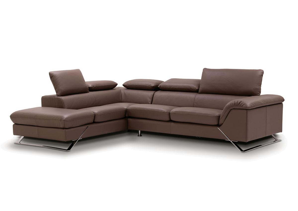 

    
ESF Caracas Full Leather Sectional Sofa Left Hand Chase Contemporary
