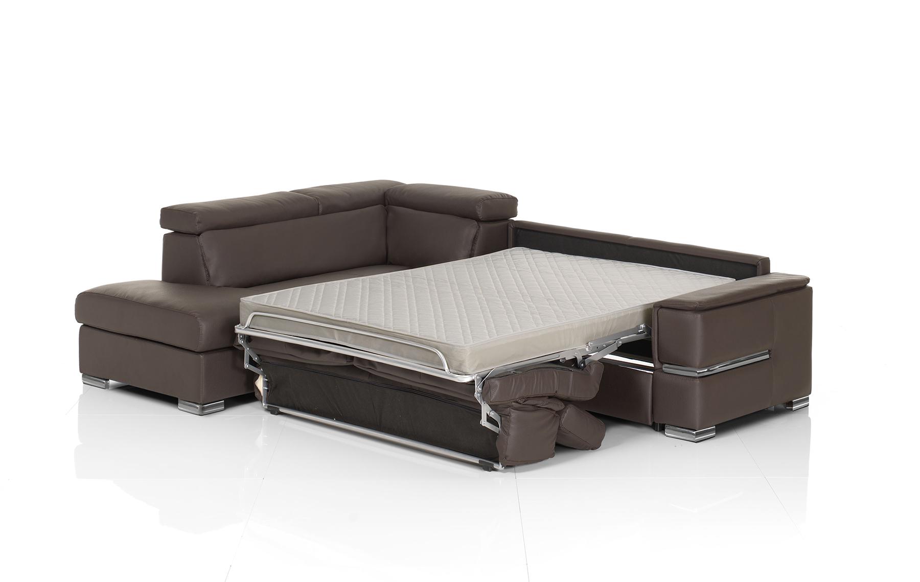 

    
ESF Chiara Modern Grayish Brown Sectional Sofa Bed Left Hand Chase w/Sleeper
