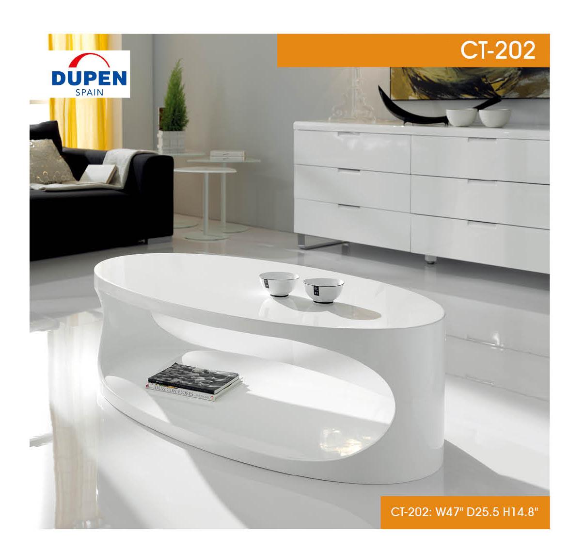Contemporary, Modern Coffe Table CT202 CT-202 in White Lacquer