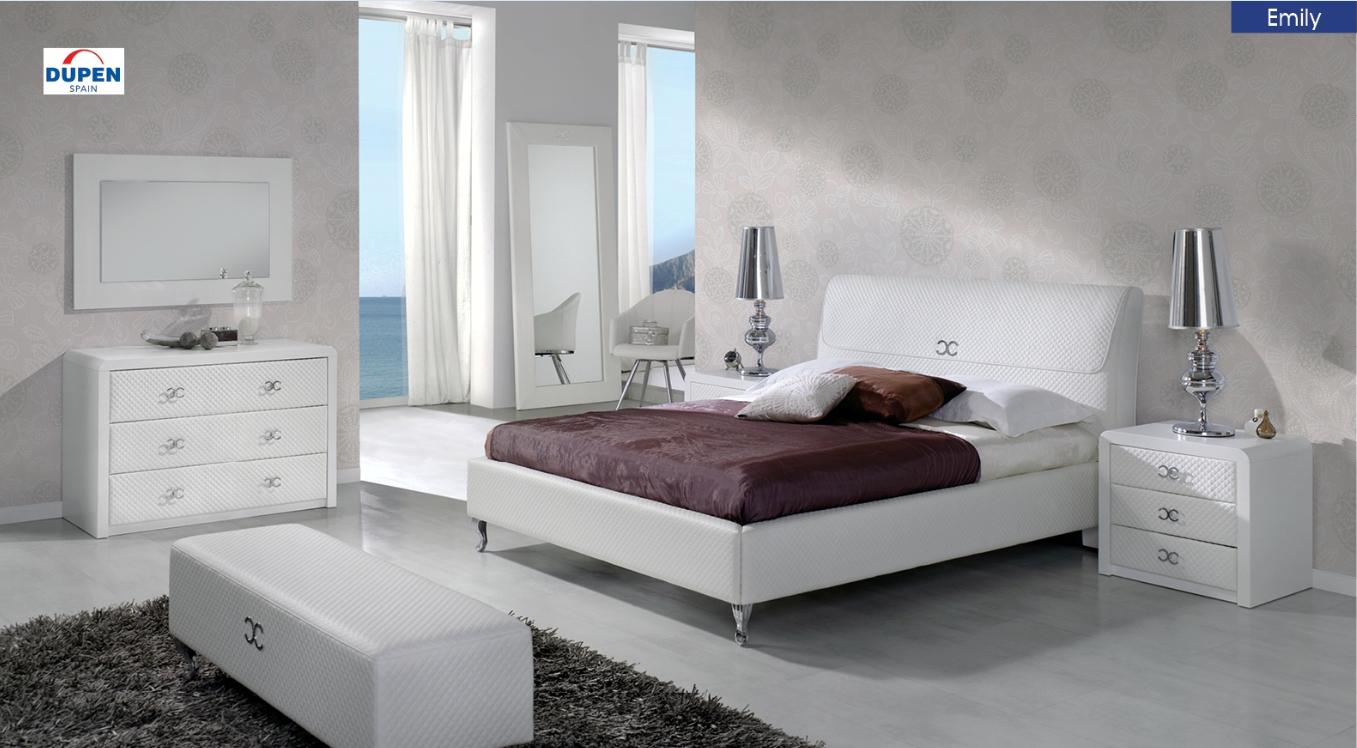 

    
ESF Emily 887 Pure White Eco Leather Queen Bedroom Set 5Pcs Made in Spain Modern
