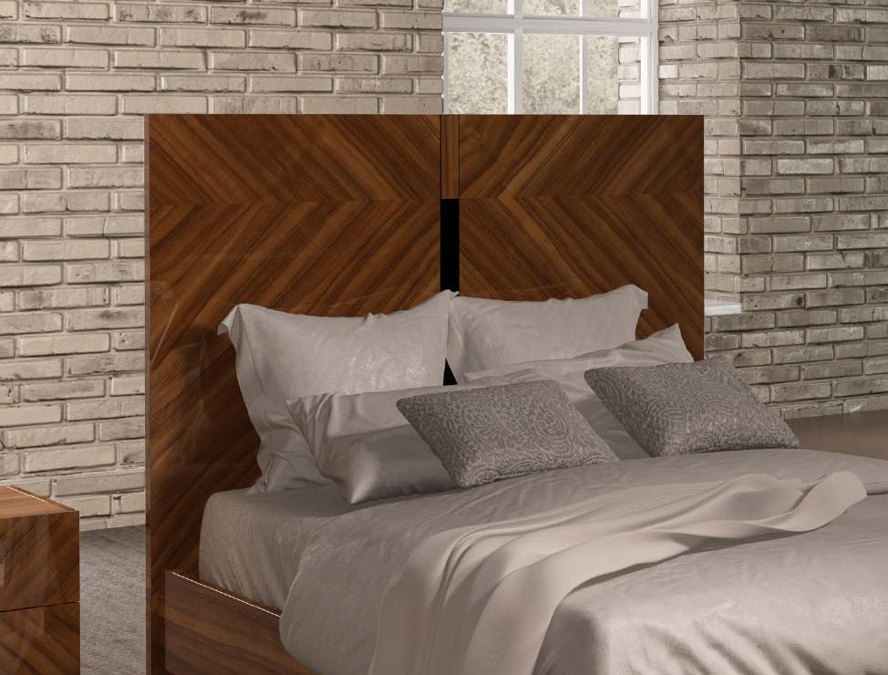 

    
ESF Flavia-Q-Set-5 ESF Flavia Glossy Walnut Finish Queen Bedroom Set 5Pcs Made in Italy Contemporary
