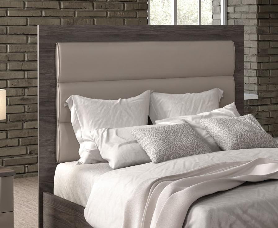 

    
ESF Gabrielle Gray Padded Headboard King Bed Contemporary Modern Made in Italy
