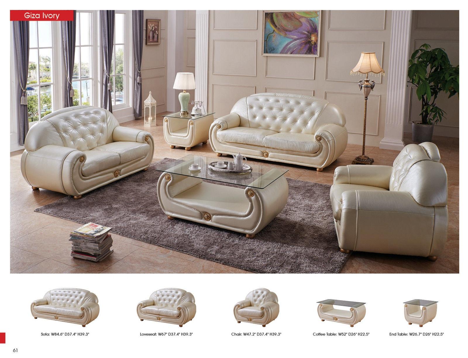 

    
ESF Giza Beige-3PC ESF Sofa Loveseat and Chair Set
