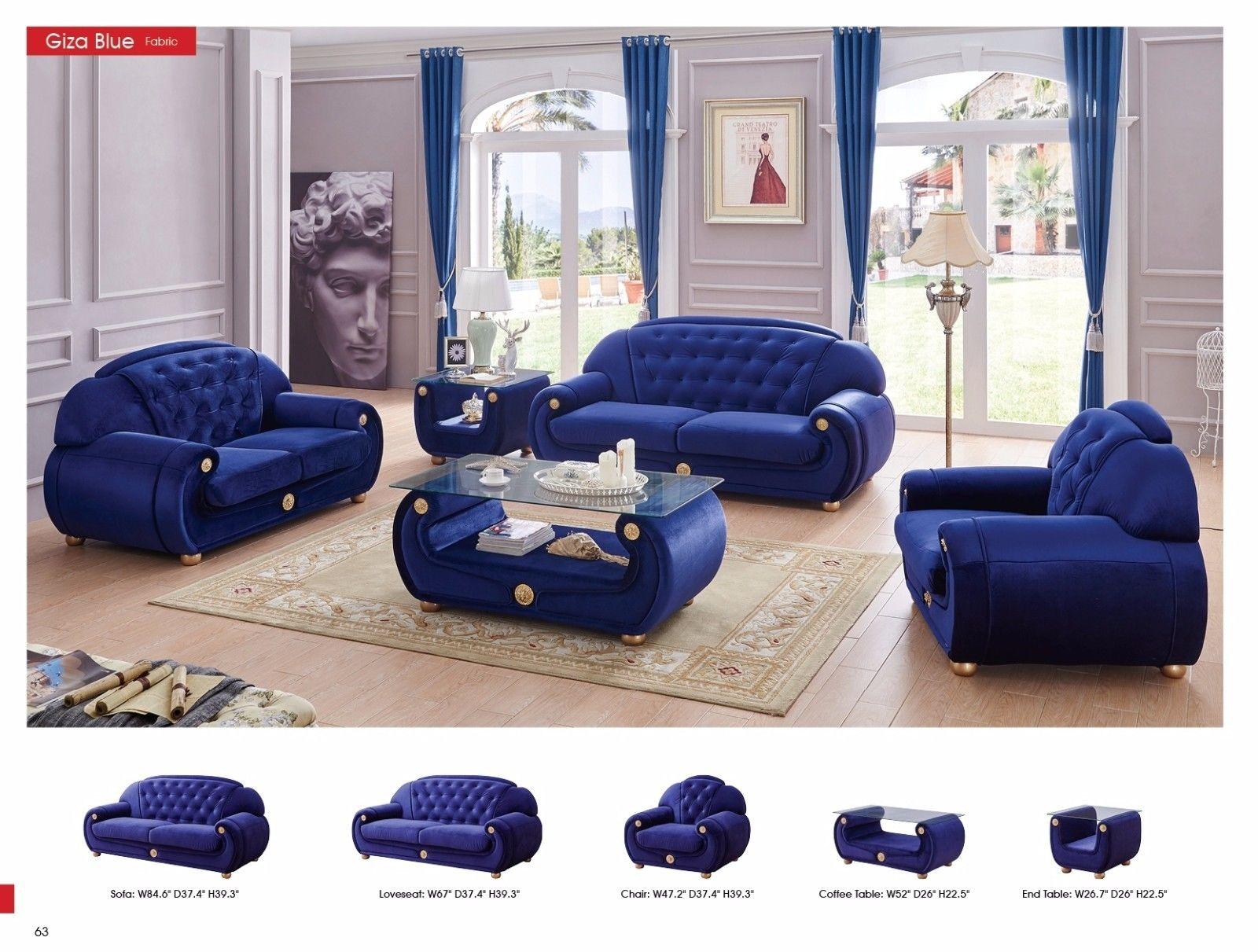 

                    
ESF Giza Sofa Blue Velour Fabric Purchase 
