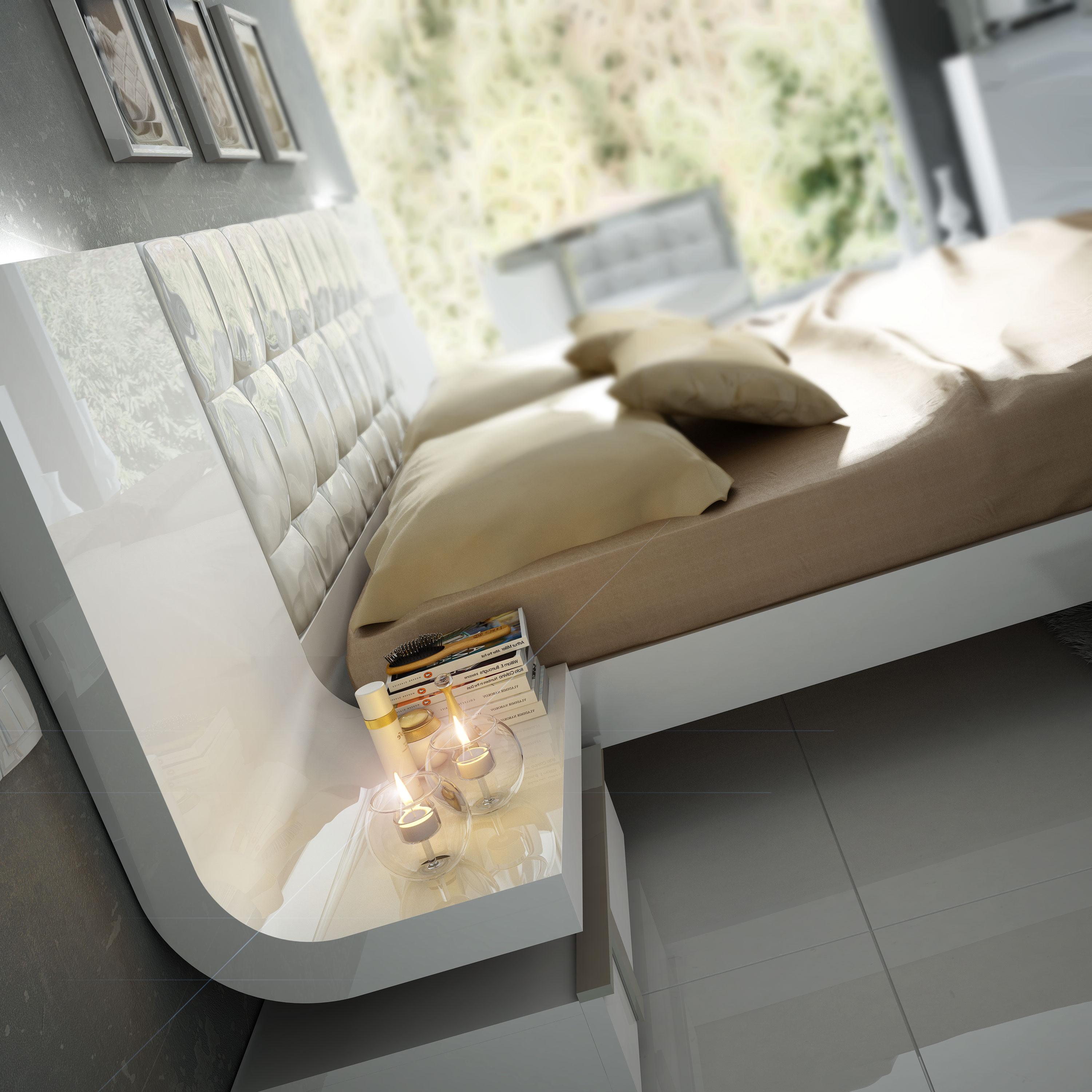 

    
ESF Granada Platform Bedroom Set White ESF-Granada-EK-2N-3PC
