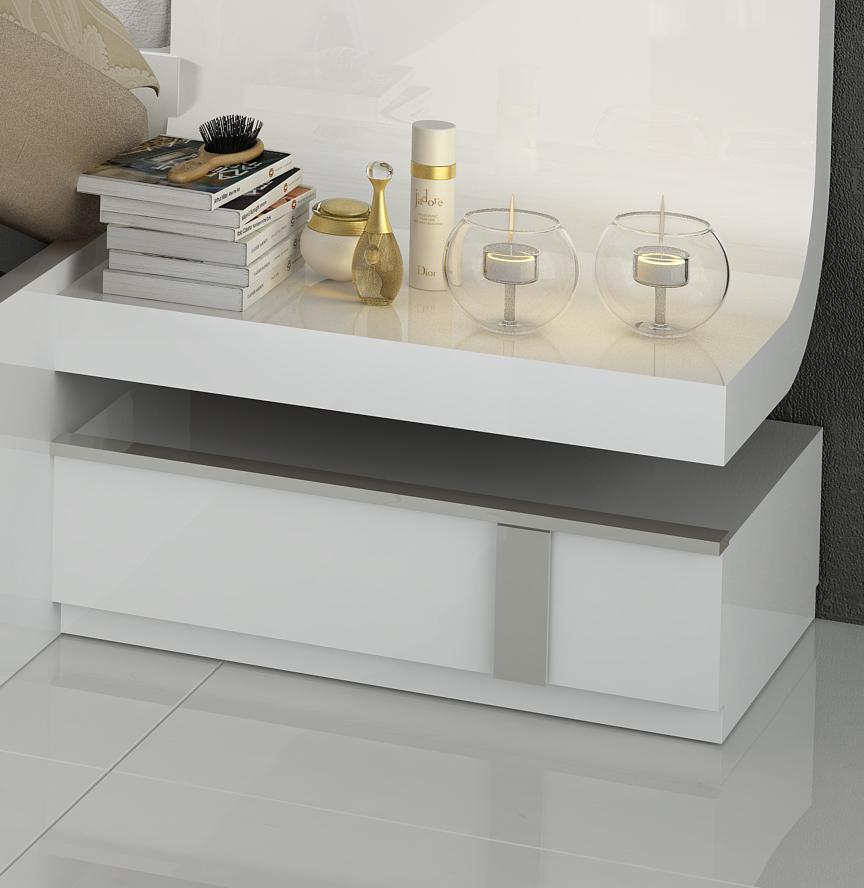 

    
ESF-Granada-Q-2N-3PC Glossy White Queen Bedroom Set 3Pcs Contemporary Made in Spain ESF Granada
