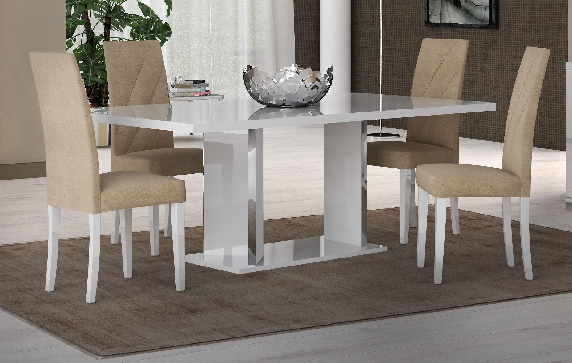 

    
ESF-Lisa-5PC Glossy White Dining Room Set 5 Pcs Made in Italy Contemporary ESF Lisa
