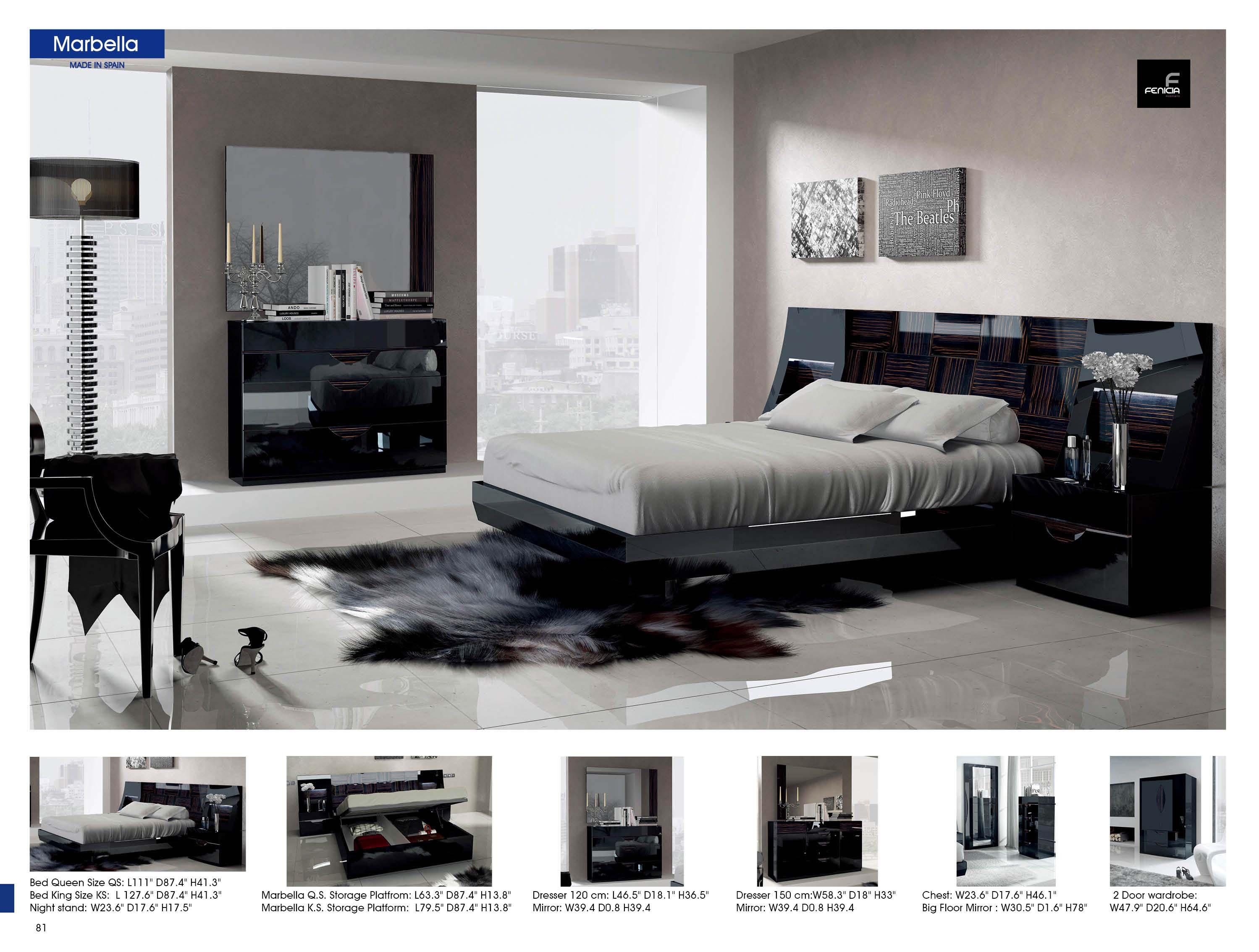 

    
ESF-Marbella-Q-2NDM-5PC ESF Platform Bedroom Set

