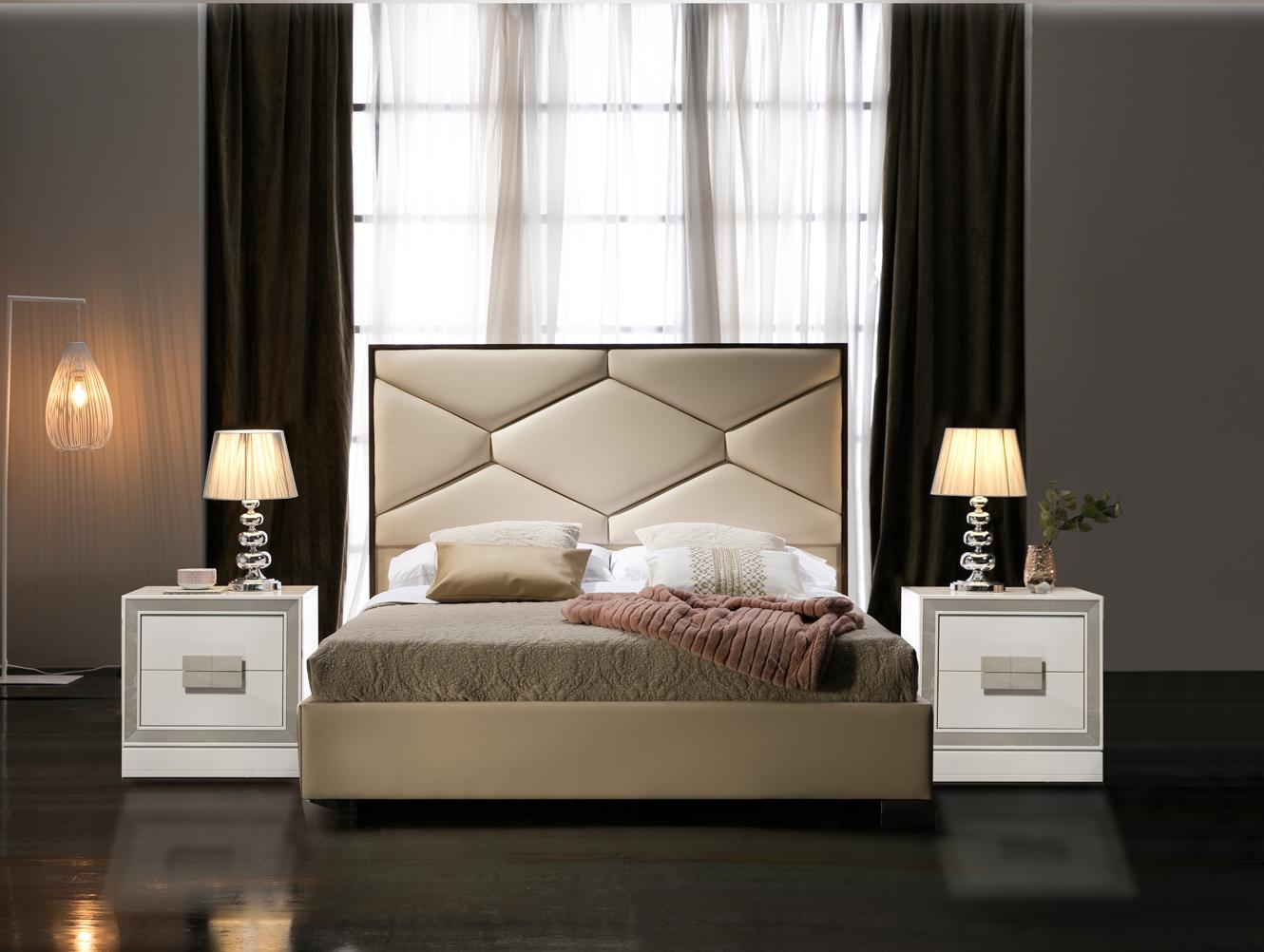 

    
Beige Finish & EcoLeather Upholstery Queen Bedroom Set 3Pcs Dupen Spain ESF Martina
