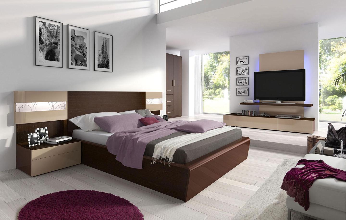 

    
ESF Maya Modern Dark Wenge Durable Wood King Size Storage Bedroom Set 3 Pcs
