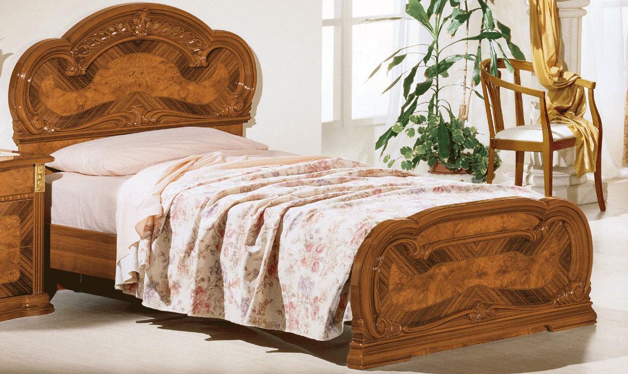 

    
ESF Milady Traditional Walnut Finish Queen Size Bedroom Set 3 Pcs Made in Italy
