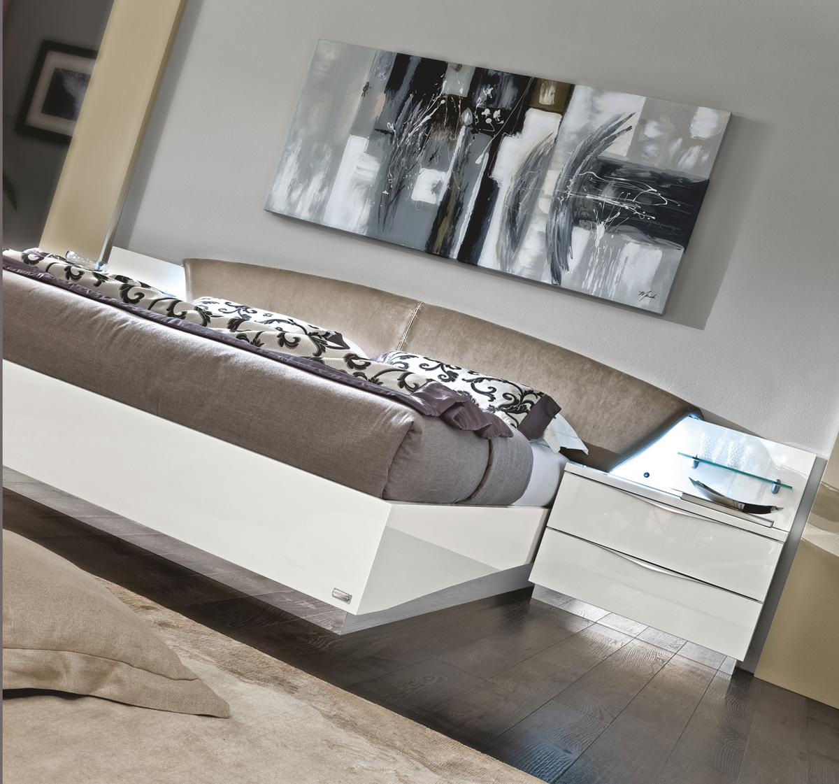 

                    
ESF Onda DROP Platform Bedroom Set White Leather Purchase 
